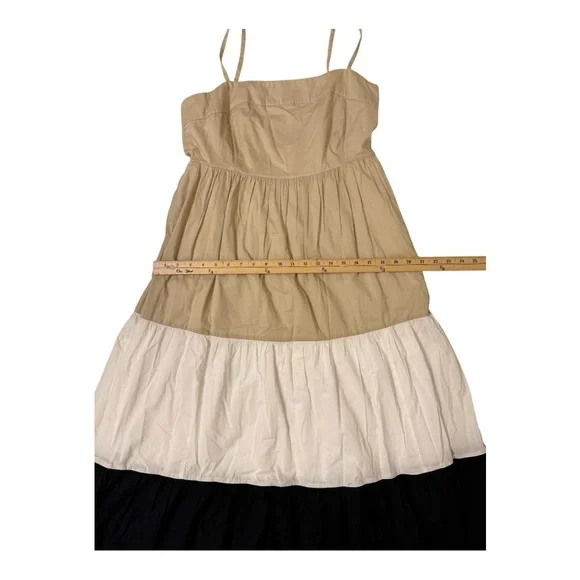 J.Crew Factory Square Neck Tiered
Dress 10 Women's Neutral
Colorblock - Picture 5 of 7